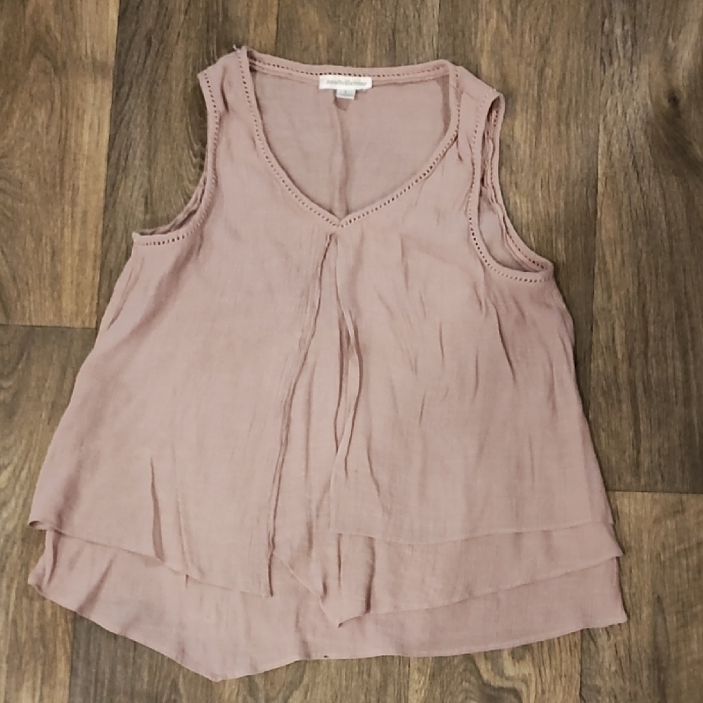 JohnPaulRichard Dusty Pink Layered Tank Top